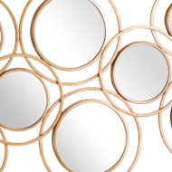 Abstract Gold Circular Wall Mirror - Thumb 2