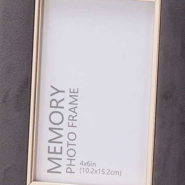 Grey Velvet With Gold 4X6 Frame - Thumb 2