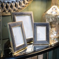 Grey Velvet With Gold 4X6 Frame - Thumb 3