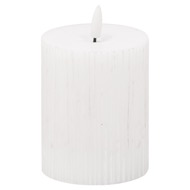 Luxe Collection Natural Glow 3x4 Textured Ribbed LED Candle - Thumb 1