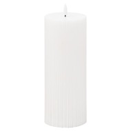 Luxe Collection Natural Glow 3.5x9 Texture Ribbed LED Candle - Thumb 1