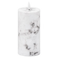 Luxe Collection Natural Glow 3x6 Marble Effect LED Candle - Thumb 1