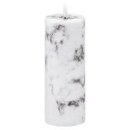 Luxe Collection Natural Glow 3x8 Marble Effect LED Candle - Thumb 1