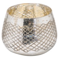 The Noel Collection Silver Foil Tealight Holder - Thumb 1