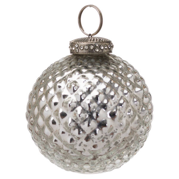 The Noel Collection Silver Christmas Bauble - Thumb 1