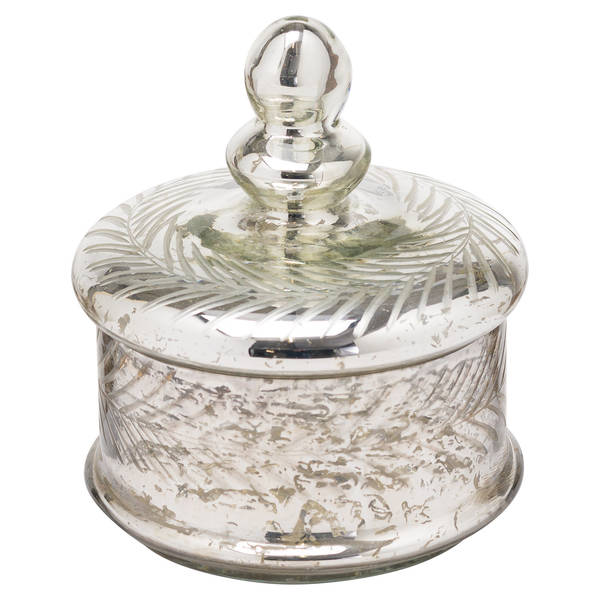 The Noel Collection Silver Foil Effect Small Trinket Jar - Thumb 1