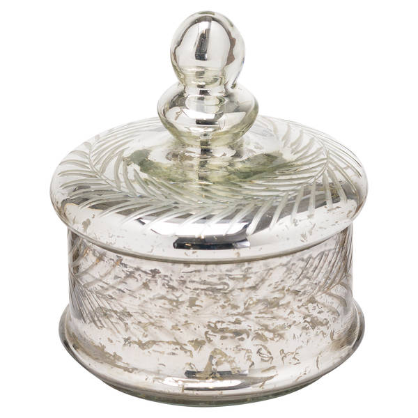 Silver Foil Effect Small Trinket Jar - Thumb 1