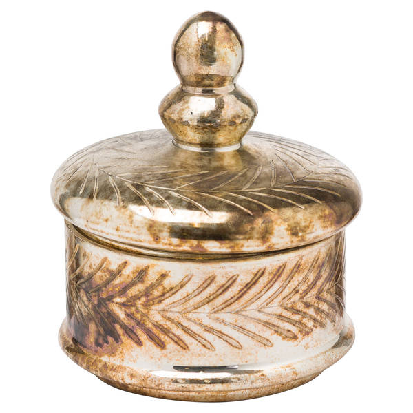 The Noel Collection Burnished  Small Decorative Trinket Jar - Thumb 1