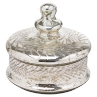 The Noel Collection Silver Foil Effect Large Trinket Jar - Thumb 1