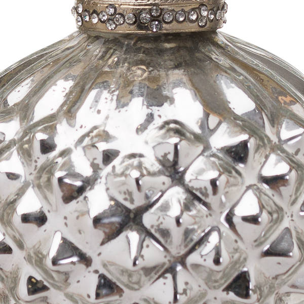 The Noel Collection Silver Textured Large Hanging Bauble - Thumb 2