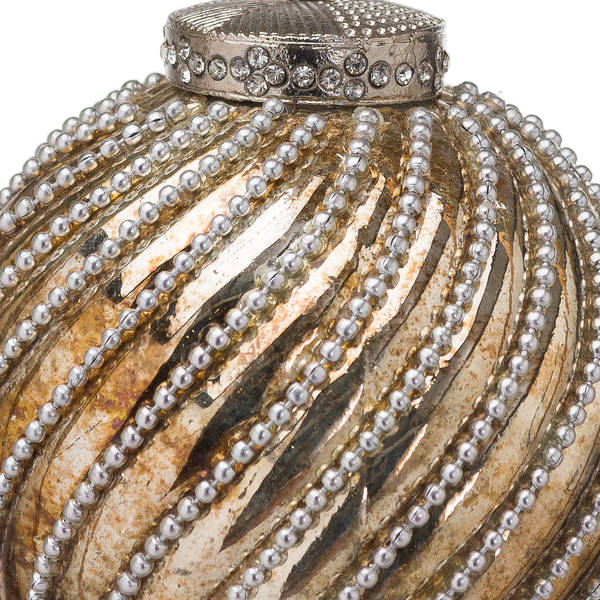 The Noel Collection Burnished Jewel Swirl Large Bauble - Thumb 2
