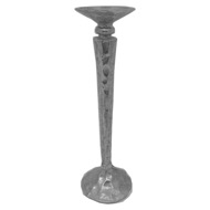 Silver Hammered Effect Medium Candle Holder - Thumb 1