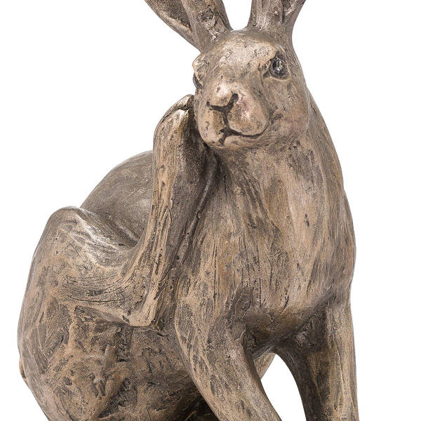Sitting Bronze Hare Statue - Thumb 2
