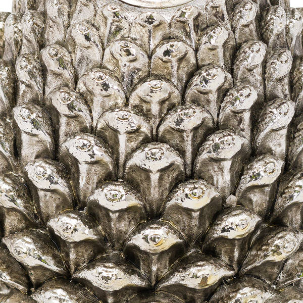 Large Silver Pinecone Candle Holder - Thumb 2