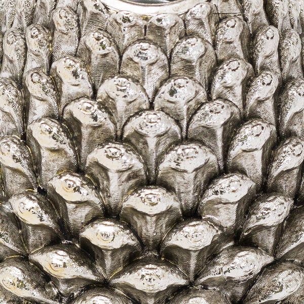 Medium Silver Pinecone Candle Holder - Thumb 2