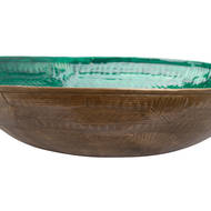 Aztec Collection Brass Embossed Ceramic Dipped Bowl - Thumb 3