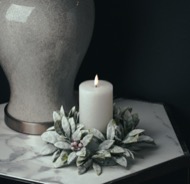 Small Frosted Candle Wreath - Thumb 3