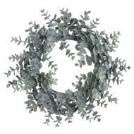 Large Frosted Eucalyptus Candle Wreath - Thumb 1