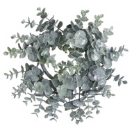 Medium Frosted Eucalyptus Candle Wreath - Thumb 1