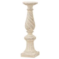 Antique White Large Twisted Candle Column - Thumb 1