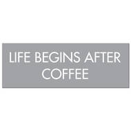 Life Begins After Coffee Silver Foil Plaque - Thumb 1