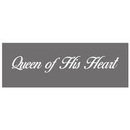Queen Of His Heart Silver Foil Plaque - Thumb 1