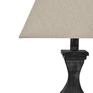 Incia Fluted Wooden Table Lamp - Thumb 3