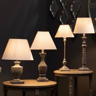 Incia Fluted Wooden Table Lamp - Thumb 6
