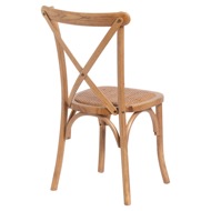 Light Oak Cross Back Dining Chair - Thumb 3