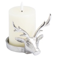 Farrah Collection Silver Stag Candle Holder - Thumb 2