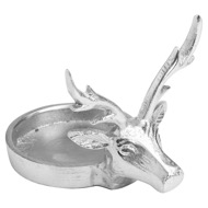 Farrah Collection Silver Stag Candle Holder - Thumb 1