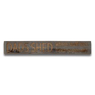 Dads Shed Grey Wash Wooden Message Plaque - Thumb 1