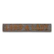 Lord & Lady Grey Wash Wooden Message Plaque - Thumb 1