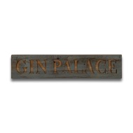 Gin Palace Grey Wash Wooden Message Plaque - Thumb 1
