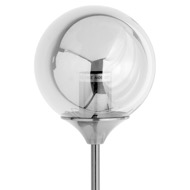 Silver Smoked Glass Globe Wall Pendant - Thumb 3