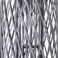 Huge Grey Standing Wicker Lantern - Thumb 2