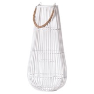 Large White Domed Lantern With Rope Detail - Thumb 1