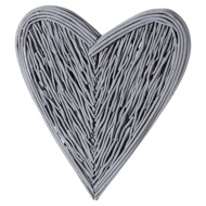 Grey Small Willow Branch Heart - Thumb 1