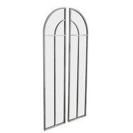 Antique Silver Arch Window Mirror Set - Thumb 1