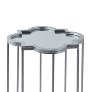 Quarter Foil Mirrored Set Of Two Side Tables - Thumb 4