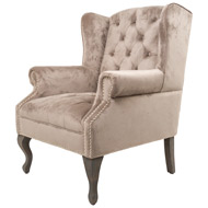 Chelsea Button Pressed Wing Chair - Thumb 4