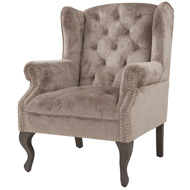 Chelsea Button Pressed Wing Chair - Thumb 1
