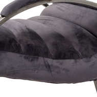 Grey And Silver Ribbed Ark Chair - Thumb 3