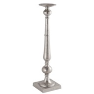Farrah Collection Silver Tall Dinner Candle Holder - Thumb 1