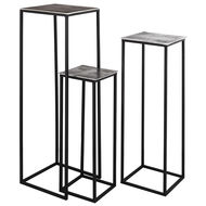 Farrah Collection Silver set of Three large Display Tables - Thumb 2