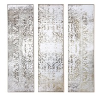 Antiqued Etched Trio Of Wall Mirrors