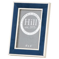 Silver Edged  Navy Velvet 4X6 Photo Frame - Thumb 1