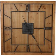 Williston Square Wooden Wall Clock - Thumb 1