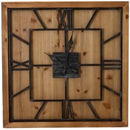 Williston Square Large Wooden Wall Clock - Thumb 1