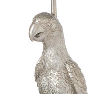 Percy The Parrot Silver Table Lamp With Grey Velvet Shade - Thumb 2